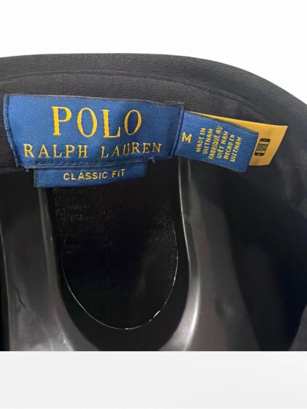 Ralph Lauren Black Polo with White Pony Logo